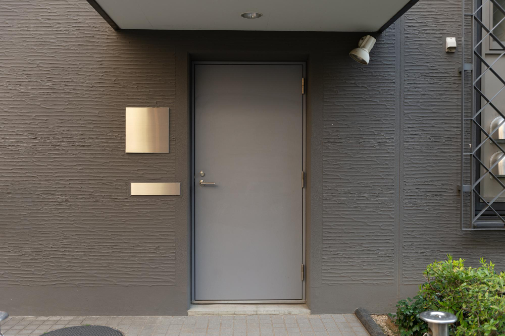 Benton Harbor Solid Steel Front Door